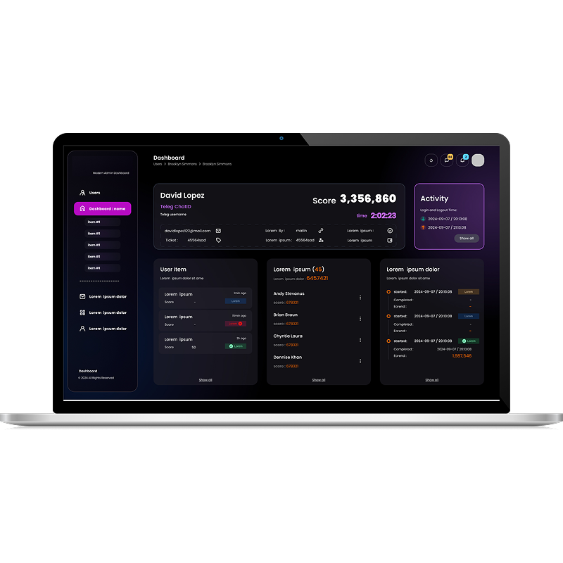 E-commerce project showcase
